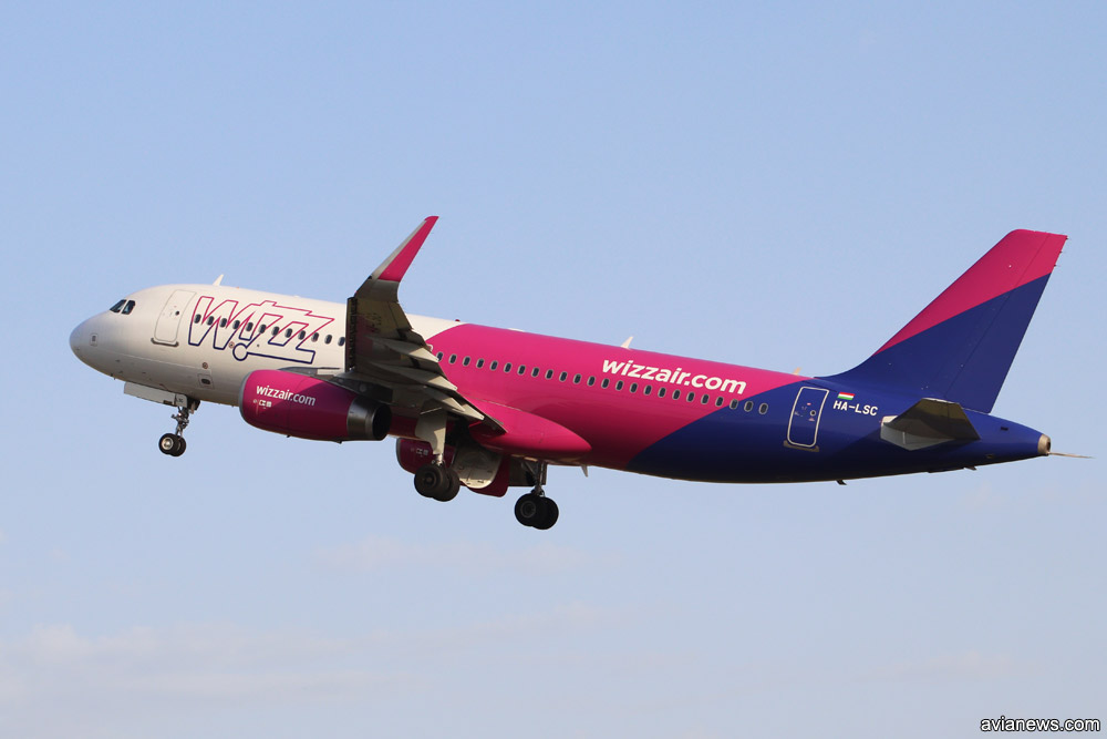 Wizz Air объявил однодневные скидки 20% на выборочные рейсы до конца марта