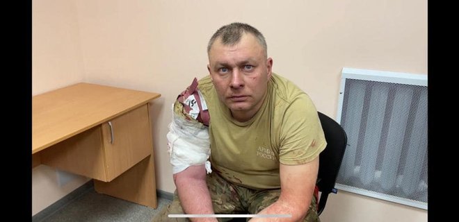 Появилось видео допроса захваченного в плен российского оккупанта