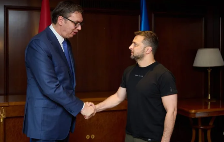 Зеленский в Греции провел разговор с сербским президентом Вучичем